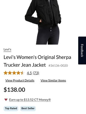 Levi's Women's Original Sherpa Trucker Jean Jacket - Black